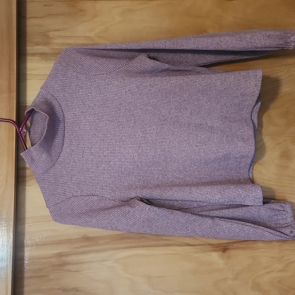 Madewell ribbed mock neck knit top